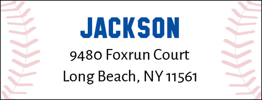 Baseball Return Address Labels